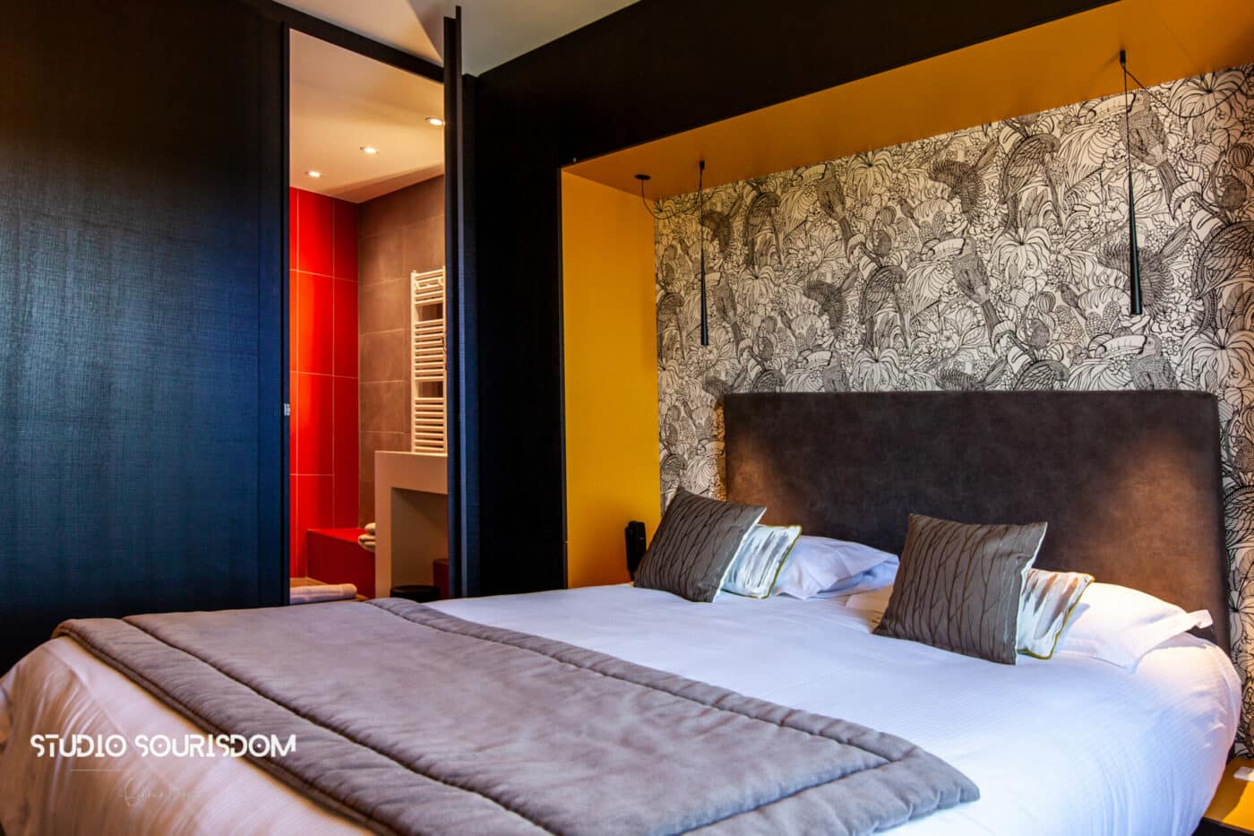 Photo d'une chambre d'hôtel (Hôtel Restaurant la Tour à Dunières)