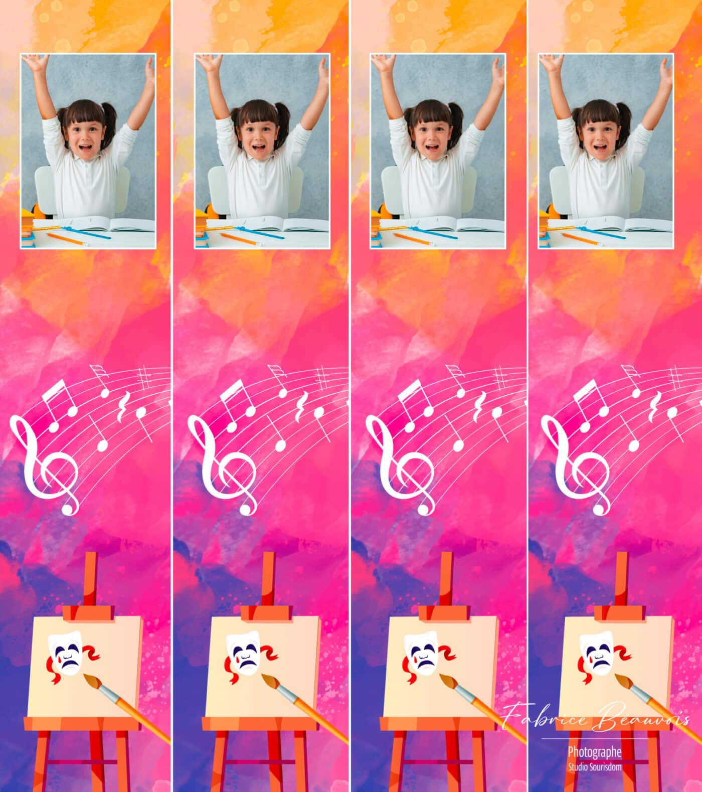 4 marque-pages à découper. Version Arts