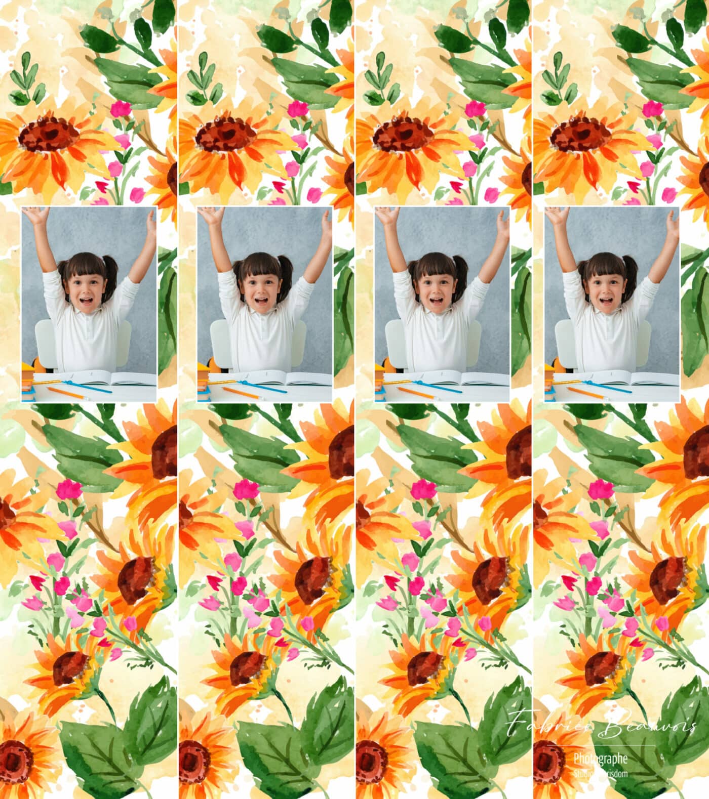 4 marque-pages à découper. Version été