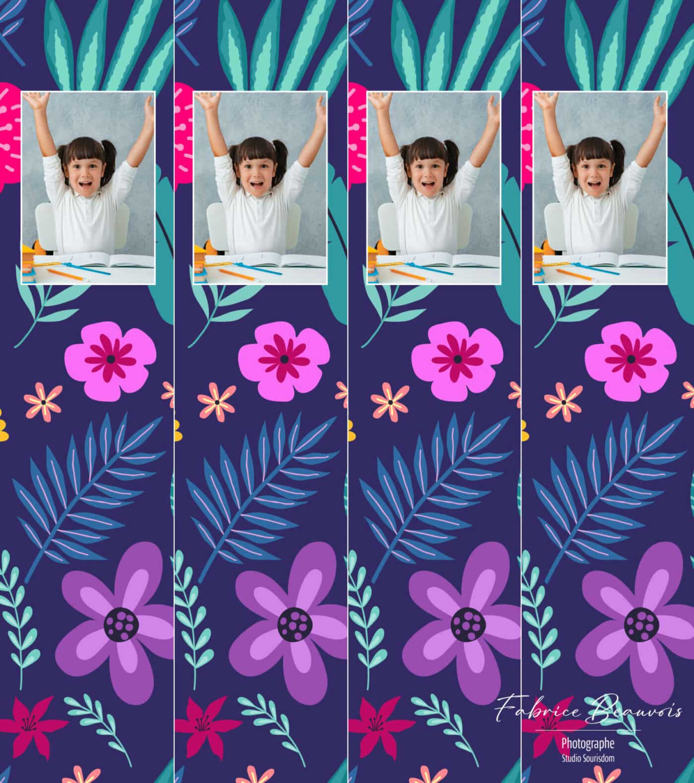 4 marque-pages à découper. Version feuilles