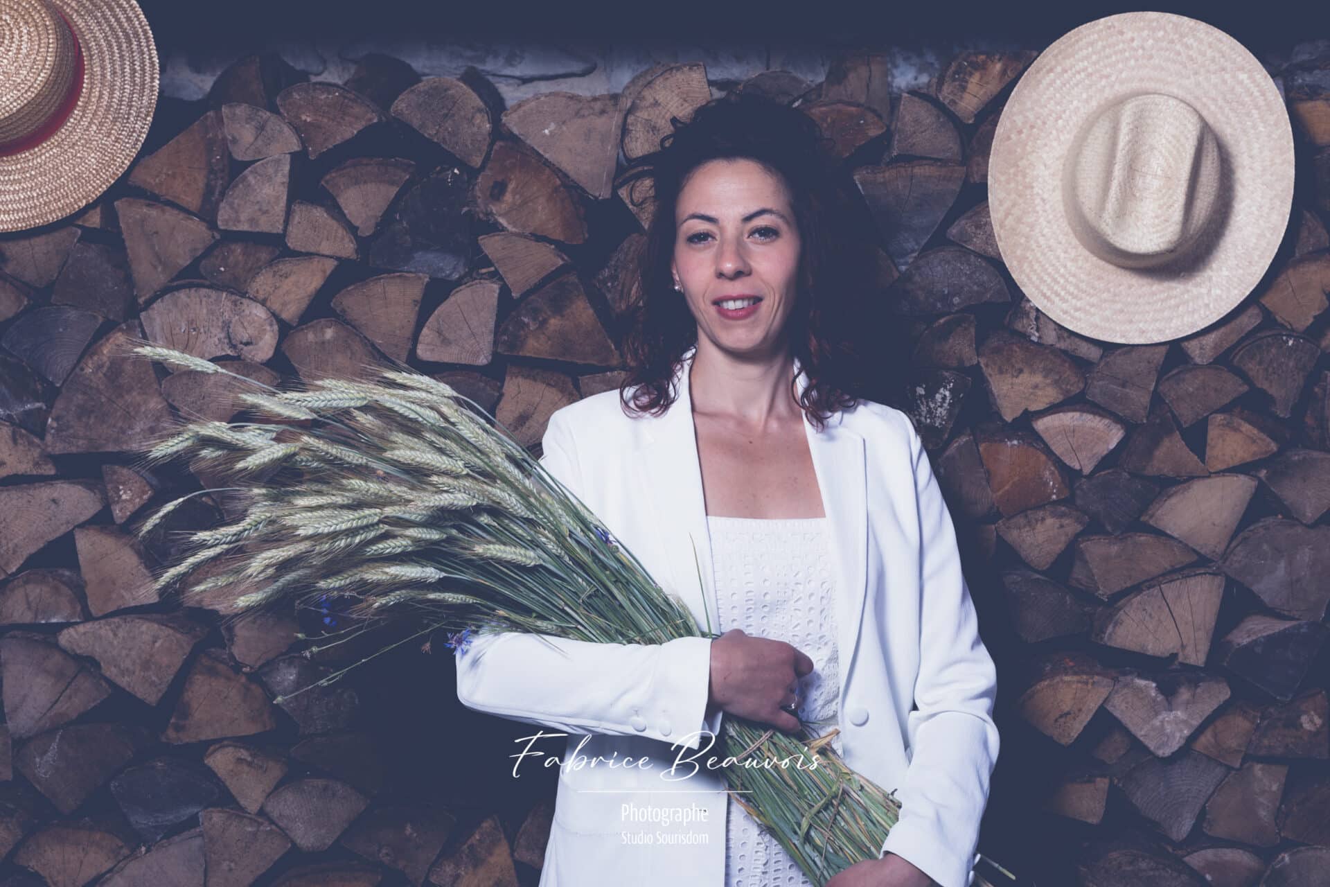 Photo de couple pour un mariage champêtre